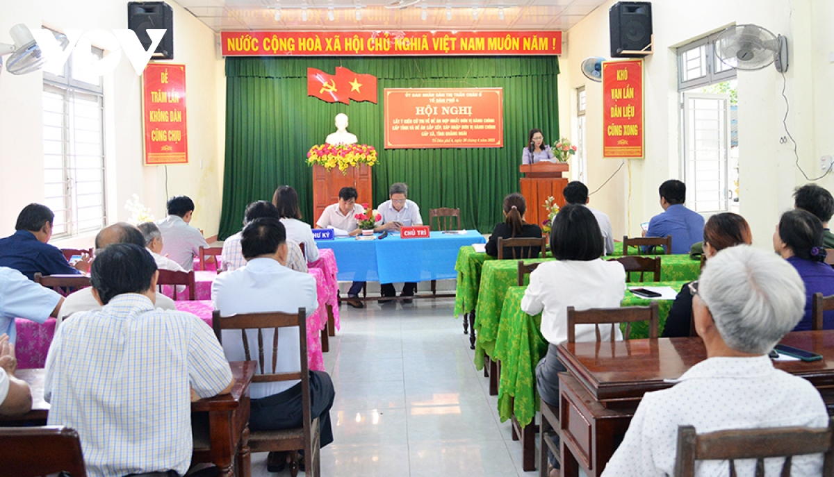 Bỏ phương án đánh số, lấy ý kiến nhân dân tên xã mới gắn địa danh ở Quảng Ngãi